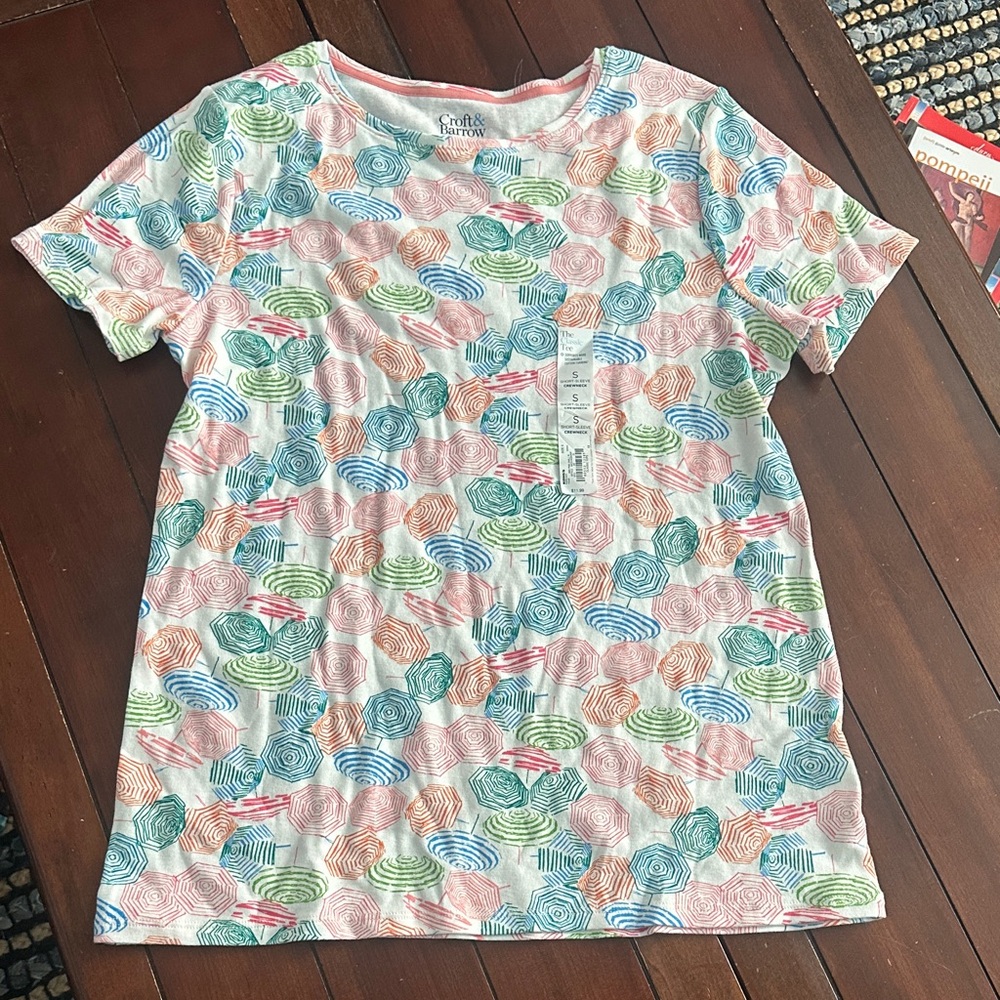 Croft & Barrow' Short Sleeve Multi-Color Graphic Tee